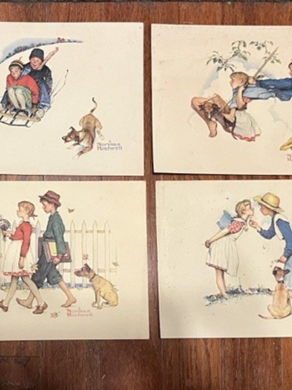 Norman Rockwell embossed prints
